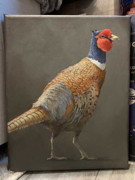 Pheasant Painting Acrylics, Fish Painting Acrylic, Pheasant Painting, Animals Painting, Wildlife Prints, Wildlife Paintings, Wildlife Artists, Autumn Painting, Fish Painting