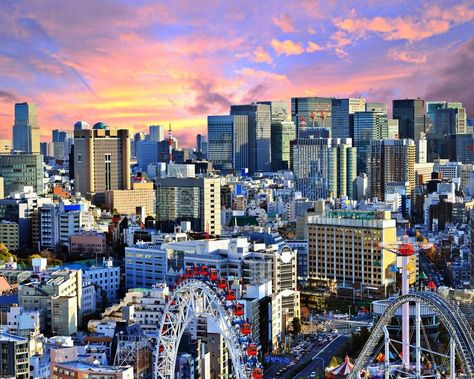 Japan Cityscape, Tokyo Poster, Downtown Buildings, Japanese City, Tokyo City, City Pop, Desired Reality, Photographic Paper, Digital Illustrations