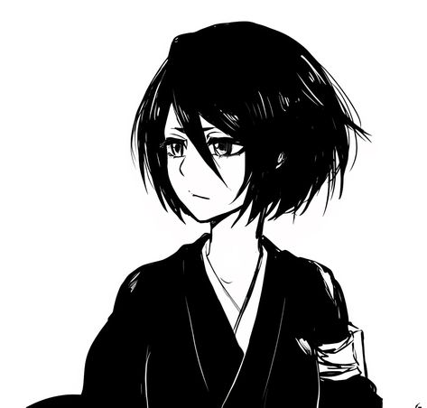 Bleach Black Hair, Rukia Icon, Rukia Bleach, Bleach Rukia, Rukia Kuchiki, Manga Girl, Short Hair, Anime, Hair