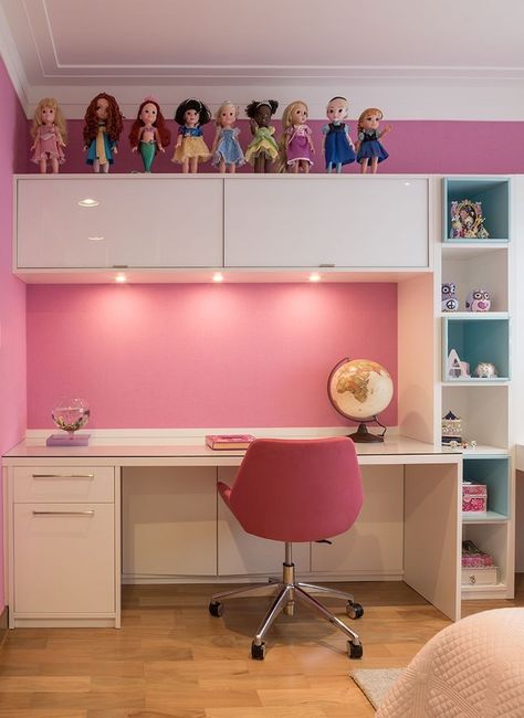 Diy Bureau, Study Room Furniture, Childrens Bedrooms Design, Study Table Designs, Study Room Design, Bedroom Cupboard Designs, Bedroom Decor For Teen Girls, Kids Bedroom Designs, Kids Interior Room