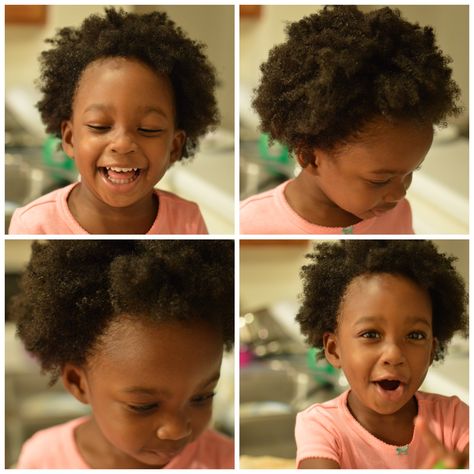 Discussing the hair care regimen of an African American toddler, Age 2!   Our routine consists of washing her hair every 7 - 10 days.  Wash day is prime time to do a twist out. Daily, if the hair is not styled in a twist out, braids, etc. then I'm using a detangler, moisturizer and a sealant (i.e., oil) to style her hair in ~10 - 15 minutes in the morning from detangler application to finished style.  Read more about what's done at night and to check out the list of products used. Hair Care Regimen, Natural Hair Care Tips, Toddler Hairstyles Girl, Toddler Age, African American Hairstyles, Toddler Hair, Hair Care Routine