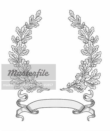 Oak wreath vector Oak Wreath, Wreath Vector, Leaf Frame, Vintage Logos, Oak Leaf, Vintage Logo, Stock Vector, Wreath, Royalty