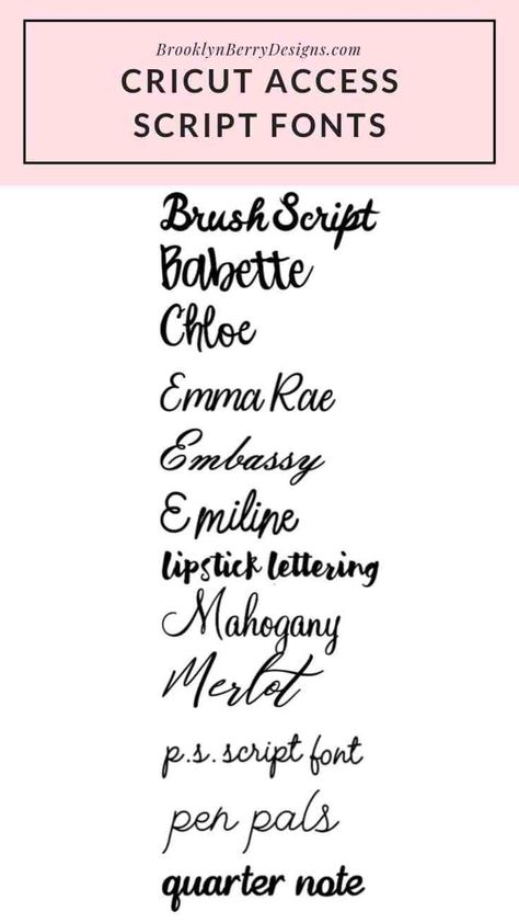 Stop wasting time scrolling through fonts - download the best Cricut Access fonts - free cheat sheets and keep it near your Cricut machine! Cricut Access Fonts, Best Cursive Fonts, Free Fonts For Cricut, Vinyle Cricut, Cricut Access, Cricut Hacks, Fonts For Cricut, Nagellack Trends, Writing Fonts