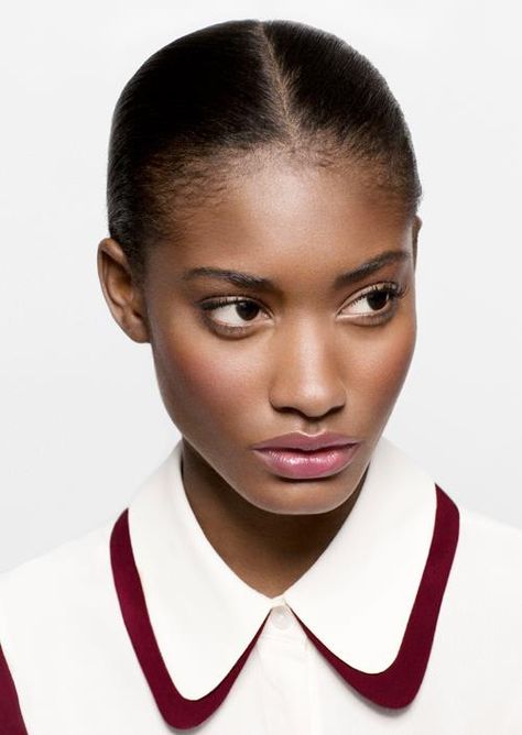 Melodie Monrose, Puritan Collar, Fresh Makeup, Silky Skin, Double Collar, Soft Makeup, Couture Details, Background White, Pink Lips