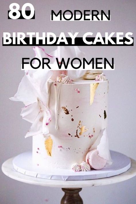 Modern 50th Birthday Cakes, Modern Birthday Cake For Women, Birthday Cake Ideas For Women Elegant, Unique Birthday Cakes For Women Design, Celebration Birthday Cake, Female 40th Birthday Cake, Cakes For Woman Birthday, Diy Birthday Cake For Women, 18tj Birthday Cake