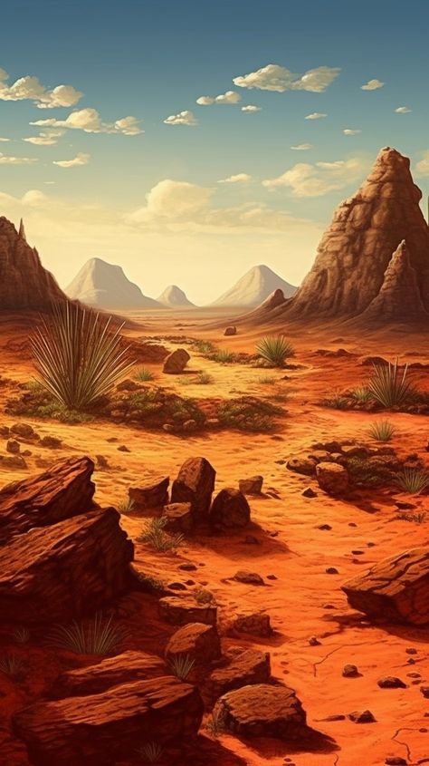 Desert Landscape Art, Landscape Desert, Adobe Illustration, Western Landscape, Western Paintings, Abstract Wallpaper Backgrounds, West Art, Desert Art, Desert Landscape