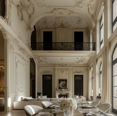 Old Money Mansion Living Room, Old Money Dinning Room, Old Money Dining Room, Old Money Living Room, Mansion Living Room, Old Money House, Arch Decor, Apartment Dining Room, French Style Homes