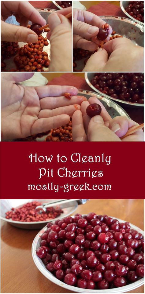 It's so frustrating to see so much of the fruit left on the pit when pitting cherries, but with this method you'll get rid of the pit and nothing else! This way you can enjoy all of the cherry you wanted! #freshfruit #cherries #kitchentechniques #cooking #fruit How To Pit Cherries, Cherry Pitter, Fresh Cherries, The Pit, The Fruit, Fresh Fruit, Cherry, Fruit, Canning