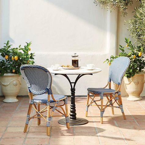 Lacina Bistro table and chairs. #bistroset #frenchfurniture #furniture #outdoorfurniture Coastal Italian, Christian Hospitality, Inlaw Suite, Wild Plum, Paris Bistro, Nyc Apt, Apt Decor, Nantucket Style, Bistro Furniture