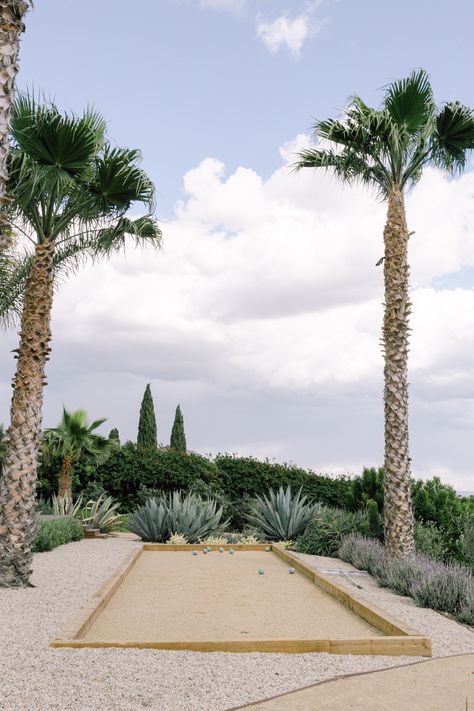 Joshua Tree House, Bocce Ball Court, Bocce Court, Railroad Ties, Bocce Ball, Joshua Tree, Prado, Memoirs, Tree House