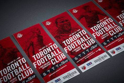 Toronto FC Season Ticket Package & Brand Creative on Behance Season Tickets Graphic, Sports Ticket Design, Football Ticket, Golf Event, Sports Design Inspiration, Ticket Design, Toronto Fc, Sports Flyer, Season Ticket