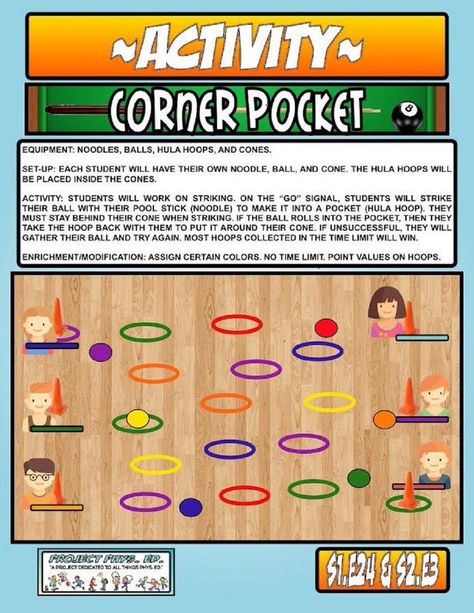 Here's a great activity for PE teachers or summer camp instructors to play with their students to improve striking skills and keep the games being played creative!😁 Pe Games Elementary, Adapted Pe, Ed Game, Gym Games For Kids, Elementary Physical Education, Elementary Pe, Physical Education Lessons, Pe Activities, Pe Lessons