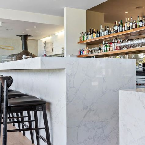 STONE AMBASSADOR AUSTRALIA on Instagram: "We definitely think that our new Elysian White was the perfect choice and a true design statement for this restaurant fit out at @catalinawantirna Bold veins and a modern compliment to this beautiful shared space, the ideal place to enjoy Catalina’s incredible dishes. A great install by our good friends at @simplebenchtops Order your very own Elysian White samples or visit a national showroom by clicking the link in our bio now" Stone Ambassador, Island Bench, Design Statement, Good Friends, White Stone, Showroom, Breakfast Bar, Australia, The Incredibles