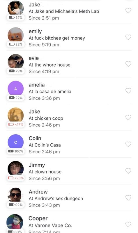 Life360 Group Names For Friends, Life360 Group Names For Couples, Funny Location Names For Find My Friends, Cute Life 360 Circle Names For Couples, Funny Names For Iphone, Funny Life360 Circle Names, Life360 Names For Home, Vsco Name Ideas, Funny Life 360 House Names