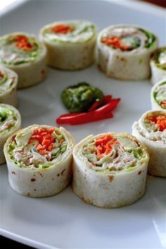 California Style Tuna Salad Rolls | The Curvy Carrot California Style Tuna Salad Rolls | Healthy and Indulgent Meals Dangling in Front of You Sushi Wrap, Salad Rolls, Indulgent Food, Tuna Salad, Best Appetizers, Wrap Sandwiches, California Style, Finger Food, High Tea