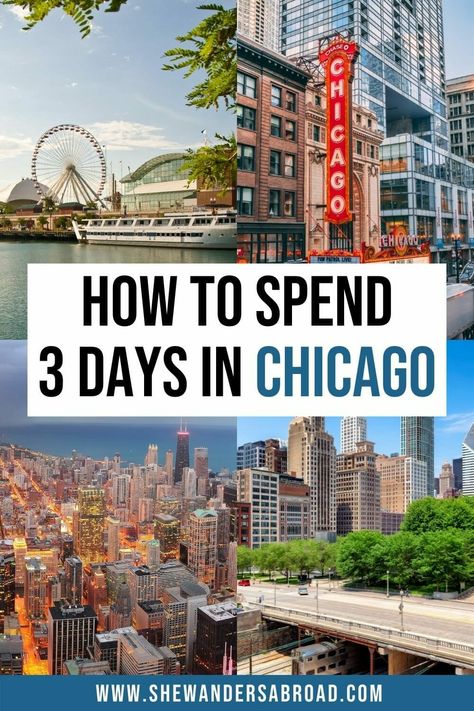 Where To Stay In Chicago, Aesthetic Chicago, Chicago Itinerary, Chicago Bucket List, Chicago Travel Guide, Chicago Vacation, Chicago Aesthetic, 3 Days Trip, Visit Chicago