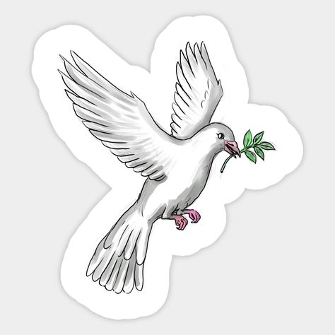 Dove Holding Olive Branch, Dove Carrying Olive Branch Tattoo, Olive Leaf Tattoo, Pigeon Tattoo, Dove Drawing, Olive Branch Tattoo, Bird Tattoos For Women, Leaf Tattoo, Branch Tattoo