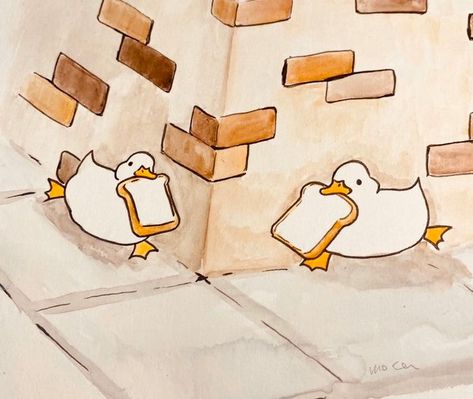 Goose Drawing, Cute Ducks, Duck Wallpaper, Duck Art, Cocoppa Wallpaper, 2160x3840 Wallpaper, Animal Doodles, Cute Doodles Drawings, Cute Little Drawings