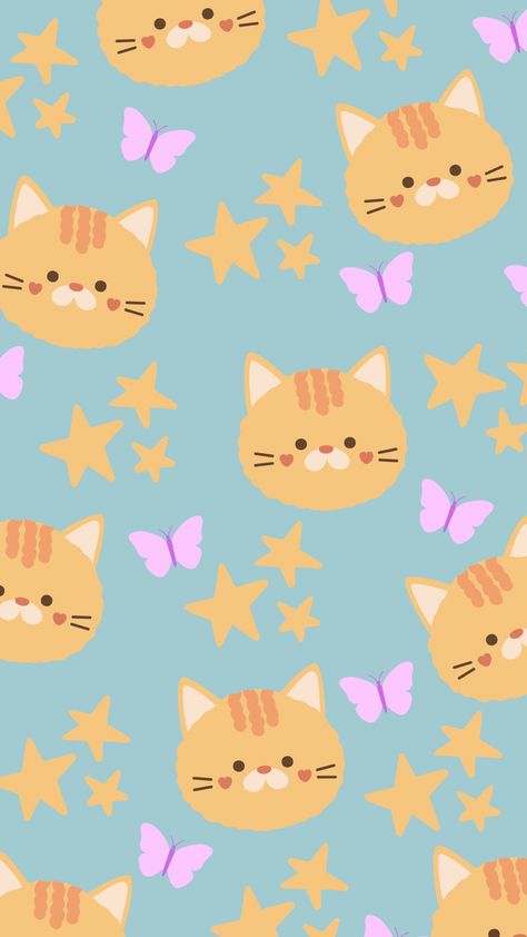 cute wallpaper for iPhone & Android Phone Wallpaper Cat, Pattern Wallpaper Iphone, Cat Pattern Wallpaper, Cute Iphone Wallpaper, Wallpaper Cats, Iphone Wallpaper Cat, Wallpaper Cat, Easy Love Drawings, Birthday Wallpaper