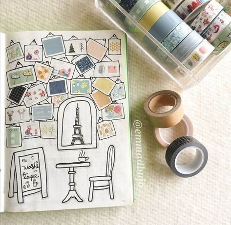 Bullet Journal Graph, Washi Tape Bullet Journal, Diy Washi Tape Crafts, Mail Inspiration, Washi Tape Uses, Interesting Crafts, Washi Tape Journal, Washi Tape Ideas, Pages Design