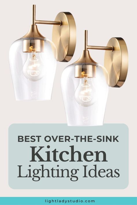 gold-wall-sconces-for-over-the-kitchen-sink Kitchen Lighting Fixtures Over Sink Wall Sconces, Scones Over Kitchen Sink, Kitchen Sink Wall Light, Kitchen Scones Light, Sconces Over Kitchen Window, Light Fixture Over Kitchen Sink, Light Above Sink Kitchen, Over Sink Lighting Kitchen Wall Mount, Sconces Over Kitchen Sink