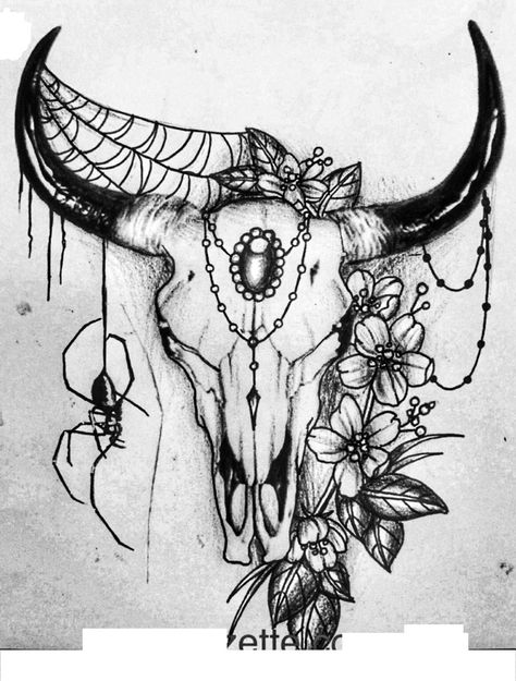 cow skull Bull Skull Tattoo Design, American Indian Tattoo, Land Tattoos, Bull Skull Tattoo, Cow Skull Tattoos, Bull Skull Tattoos, Cow Tattoo, Model Tattoo, Skull Coloring Pages