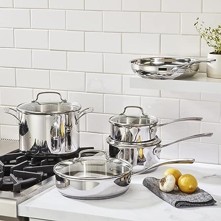 BEST Stainless Steel Cookware Set Glass Cookware Set, Stainless Steel Pots And Pans, Cookware Set Stainless Steel, Stainless Steel Pans, Stainless Steel Pot, Gourmet Cooking, Pots And Pans Sets, Stainless Steel Cookware, Cookware Sets