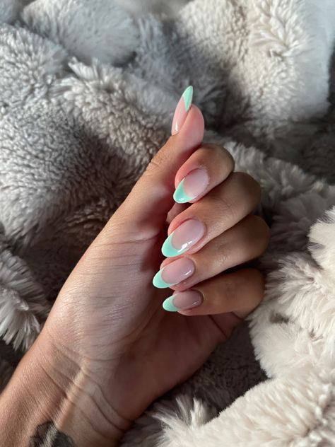 French Almond Nails, French Almond, Wow Nails, Summery Nails, Cute Acrylic Nails, Almond Nails, Glow Up?, Fashion Nails, Nails Inspiration