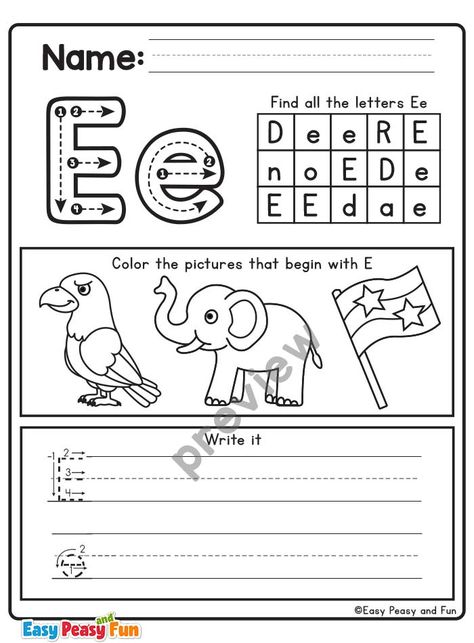 Review the Letter E Worksheets Letter Formation Worksheets, Letter D Worksheet, Letter B Worksheets, Beginning Sounds Worksheets, Dot Letters, Worksheets For Preschool, Kids Worksheets Printables, Free Printable Letters, Do A Dot