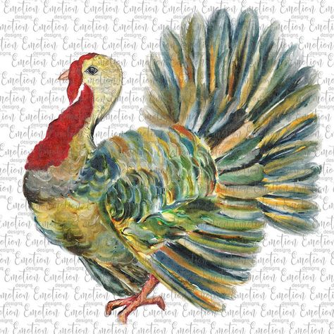 Watercolor Turkey, Thanksgiving Watercolor, Turkey Thanksgiving, Cows Funny, Watercolor Printable, Fall Watercolor, Cat Bandana, Art Original, Sublimation Designs