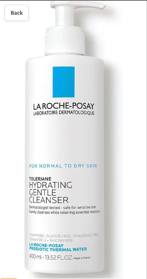 La Roche-Posay Toleriane Hydrating Gentle Face Cleanser, Daily Facial Cleanser with Niacinamide and Ceramides for Sensitive Skin, Moisturizing Face Wash for Normal to Dry Skin, Fragrance Free #facecleanser #facewash #dryskincleanser Gentle Face Cleanser, Gentle Face Wash, Gentle Facial Cleanser, Daily Face Wash, Daily Facial Cleanser, Moisturizer For Sensitive Skin, Hydrating Cleanser, Dry Sensitive Skin, Roche Posay