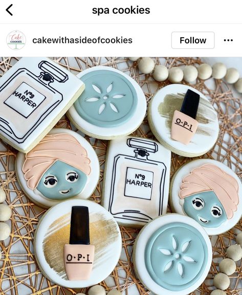 Spa Birthday Cake, Spa Cookies, Happy Birthday Cookie, Sugar Dough, Spa Birthday, Baked Mac N Cheese, Baked Mac, Special Occasion Cakes, Spa Party