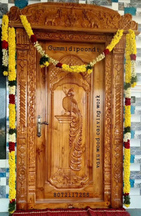 Teak Wood Doors Entrance, Main Door Nilai Design, Main Door Arch Design Entrance, Main Door Vasakal Design, Vasakal Design, Teak Wood Main Door Design Entrance Indian, Teak Wood Main Door Design, Single Main Door Designs, Teak Doors