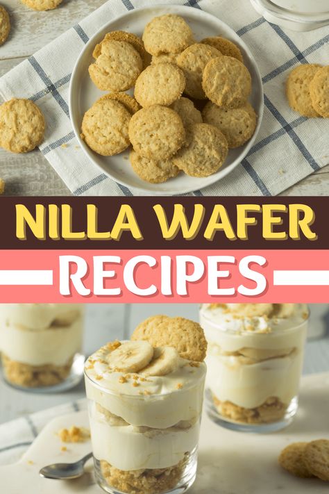 These Nilla Wafer recipes will make you love these childhood favorites even more! From pudding to cake to fudge, you'll flip for these delectable treats. Nilla Wafer Pudding, Nilla Wafer Recipes, Wafer Recipe, Nilla Wafer Banana Pudding, Vanilla Wafer Recipe, Vanilla Wafer Cake, Banana Pudding Cupcakes, Vanilla Wafer Crust, Vanilla Wafer