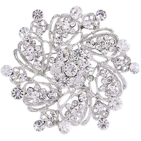 EVER FAITH Women's Austrian Crystal Elegant Flower Bridal Corsage Brooch Pin Clear Silver-Tone #Brooches & Pins, #Jewelry, #Women, #Clothing, Shoes & Jewelry, 1950s Jewelry Style, Bridal Corsage, 1940s Jewelry, Wedding Corsage, Clear Jewelry, 1950s Jewelry, Evening Jewelry, Faith Jewelry, Corsage Wedding