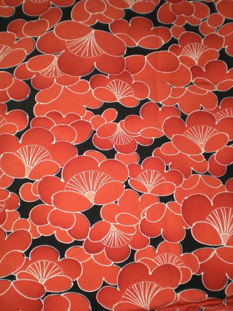 Vintage Japanese silk kimono fabric Kimono Pattern, Japanese Textiles, Japanese Silk, Kimono Fabric, Japanese Patterns, Japan Design, Plum Blossom, Japan Art, Japanese Prints