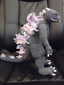 Crochet Godzilla, The Abomination, Christmas Knitting Projects, Amigurumi Dinosaur, Knitting Quilt, Crochet Animal Hats, Fantasy Tv, Crochet Dinosaur, Crochet Dragon