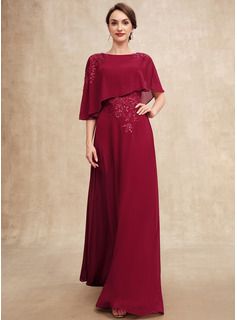 A-Line Scoop Neck Floor-Length Chiffon Lace Mother of the Bride Dress With Cascading Ruffles (008131932) - JJ's House Burgundy Mother Of The Bride Dresses, Floor Length Lace Dress, 1920 Wedding, Chelsea Wedding, Bride Dress Lace, Lace Beading, Lace Bride, Dresses Chiffon, Bride Groom Dress