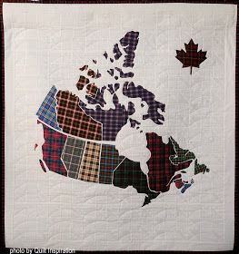 Quilt Inspiration: O Canada ! Canadian Nine Patch quilts Nine Patch Quilts, Map Quilts, Quilts Canada, Canadian Quilts, Map Quilt, International Quilt Festival, Oakville Ontario, Nine Patch Quilt, Quilt Of Valor