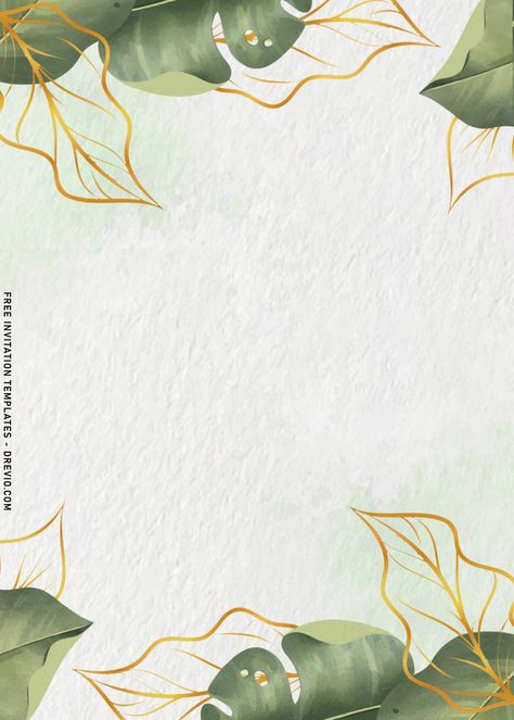 7+ Greenery Gold Leaves Wedding Invitation Templates | Download Hundreds FREE PRINTABLE Birthday Invitation Templates Wedding Cards Images, Leaves Wedding Invitation, Printable Leaves, Invitation Layout, Leaf Invitations, Princesa Tiana, Happy Birthday Printable, Floral Invitations Template, Fiesta Tropical