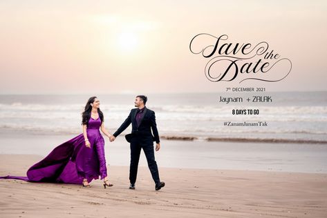 Pre Wedding Save The Date Ideas, Pre Wedding Shoot Beach Photography, Days To Go Countdown Wedding Photos, Save The Date Photo Ideas Indian, Pre Wedding Shoot Outfit Ideas Casual, Prewedding Countdown, Pre Wedding Countdown Photos, Save The Date Shoot Ideas, 10 Days To Go Countdown Wedding