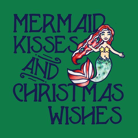 Mermaid Kisses and Christmas Wishes Mermaid Christmas Card, Christmas Mermaid Art, Beachy Christmas Cards, Cricut Mermaid, Aloha Christmas, Mermaids Art, Mermaid Cards, Christmas Mermaid, Caribbean Christmas