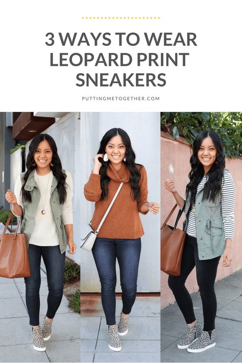 Casual Nice Outfits Fall, Work Outfits Women Tennis Shoes, Cute Sneaker Outfits For Women, Fall Layering Outfits Casual, Cute Casual Work Outfits Fall, Outfits With Leopard Sneakers, Leopard Shoes Outfit Fall, Fall 2022 Casual Outfits, High Top Leopard Sneakers Outfit