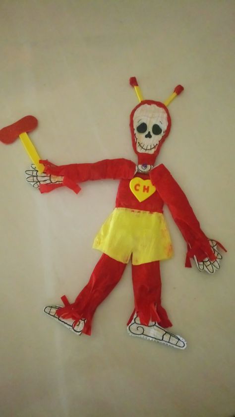 Calavera Chapulin colorado Chapulin Colorado, Chapulín Colorado, Manualidades Halloween, Halloween 2019, Ideas Para, Craft Projects, Halloween