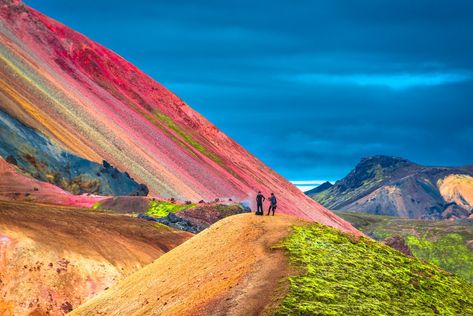 Landmannalaugar, Iceland Iceland Hiking, Rainbow Mountains, Colorful Mountains, Rainbow Mountain, Vacation Goals, Visit Iceland, Iceland Travel, Day Tours, Hiking Trails