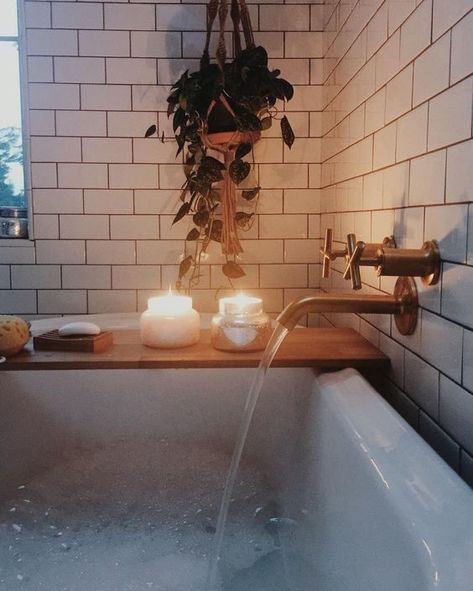 self care bath #home #bathroom #bath #homespa Spa In Casa, Boho Apartment, Ideas Baños, Dream Bathroom, House Goals, Boho Home, Chic Home, Bathroom Inspiration, Spa Day