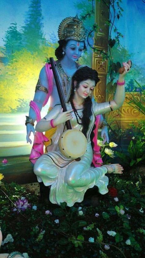 Meera With Krishna, Meera Bai Images, Krishna Mira, Meera Krishna, Meera Bai, God And Goddess, Radhe Krishna Wallpapers, Shree Krishna Wallpapers, Krishna Statue