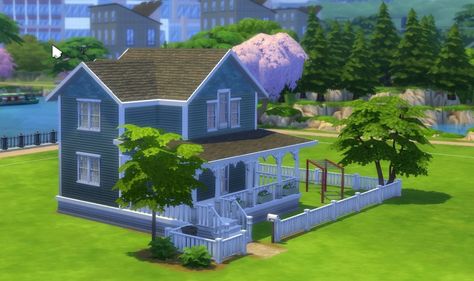 Sims 4 house Legacy Challenge, Sims 4 House Building, City Dog, Sims 4 Houses, Cottage Living, House Built, City Living, Gen 1, Cats Dogs