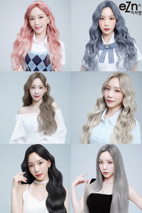 Taeyeon Hair Color, Taeyeon Hair, Kpop Bias, Kim Taeyeon, Snsd Taeyeon, Girls Generation, Hair Color, Queen, Disney Princess