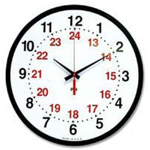 24 hour time clock Clock Clipart, Teaching Clock, Military Time, Classroom Diy, Military Lifestyle, 24 Hour Clock, Math Patterns, Learning French, Black Wall Clock